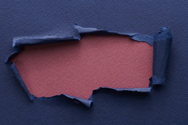 Yırtık Kenarlı Yırtık Kağıt Çerçevesi Kopya Alanı Kırmızı Bordo Mavisi — Stok fotoğraf