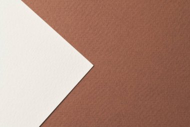 Rough kraft paper background, paper texture brown white colors. Mockup with copy space for tex