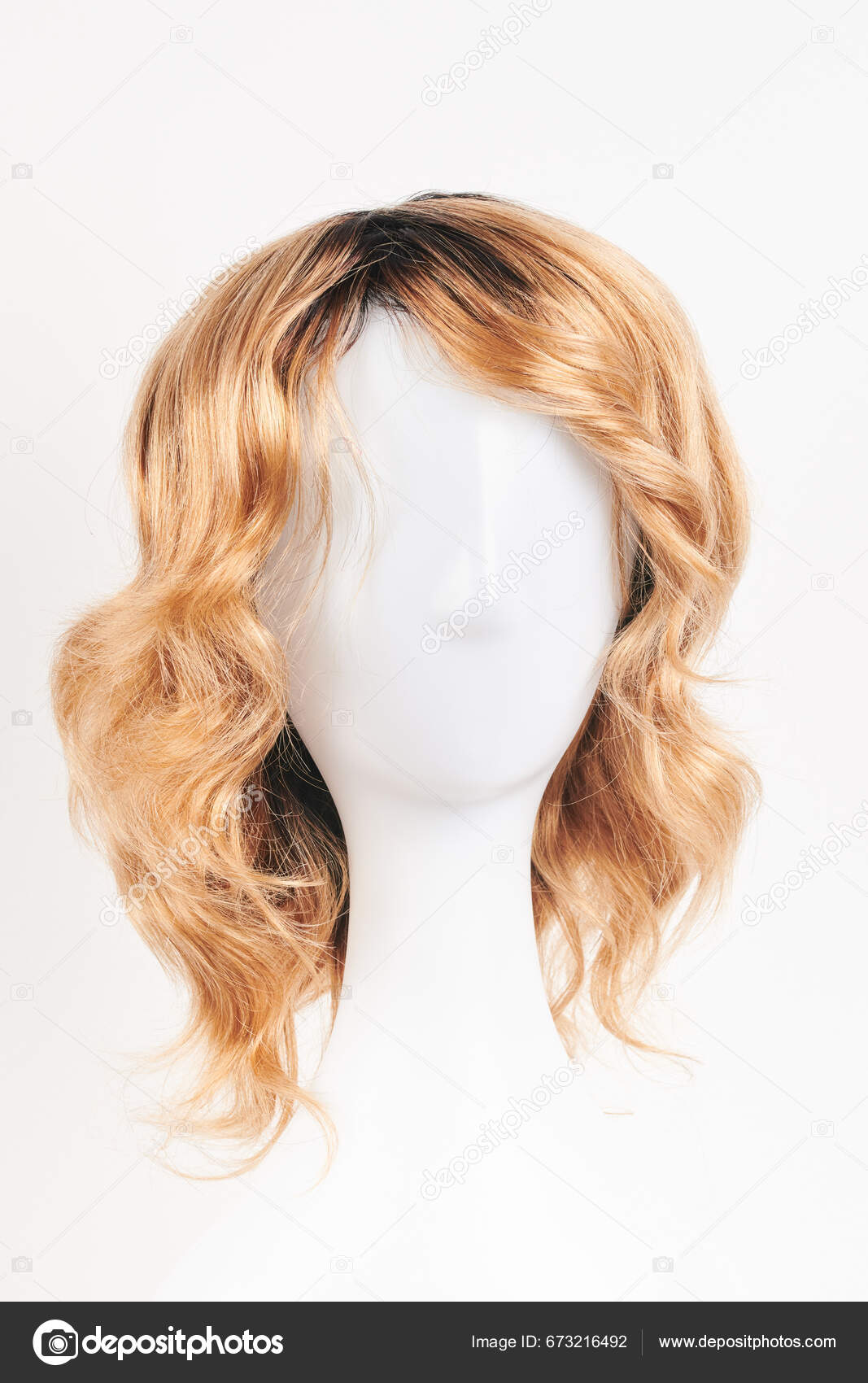White wig shop mannequin
