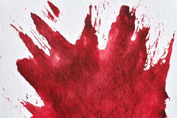 摘要红色背景 水彩油墨艺术拼贴 丙烯酸疼痛的污迹 污迹和笔划 — 图库照片