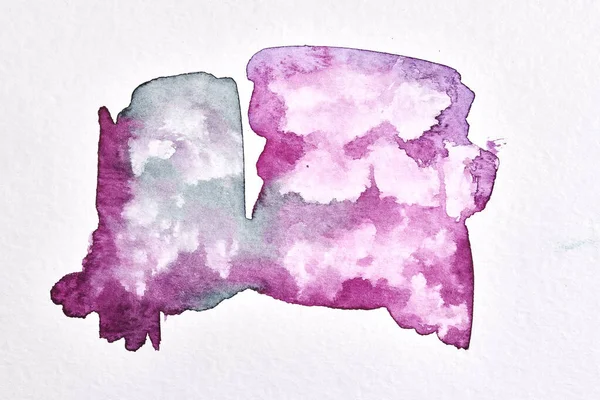 Абстрактный Фиолетовый Фон Коллаж Акварельных Чернил Пятна Пятна Мазки Кистью — стоковое фото