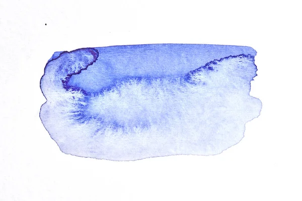 Fundo Azul Abstrato Colagem Arte Tinta Aquarela Manchas Manchas Pinceladas — Fotografia de Stock