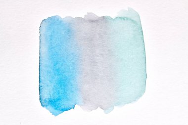 Soyut mavi arkaplan. Suluboya mürekkep sanat kolajı. Akrilik acının lekeleri, lekeleri ve fırça darbeleri