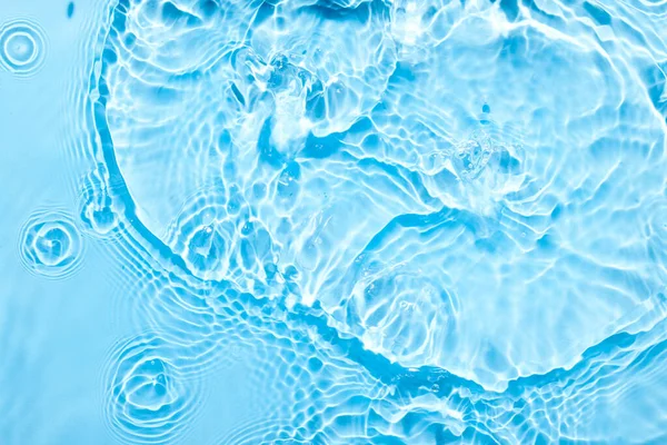 Mavisi Yüzey Soyut Arkaplan Baloncuklu Kozmetik Nemlendiricisinin Dalgaları Dalgaları — Stok fotoğraf