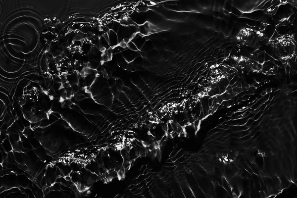 Agua Superficie Negra Fondo Abstracto Ondas Ondas Textura Crema Hidratante —  Fotos de Stock