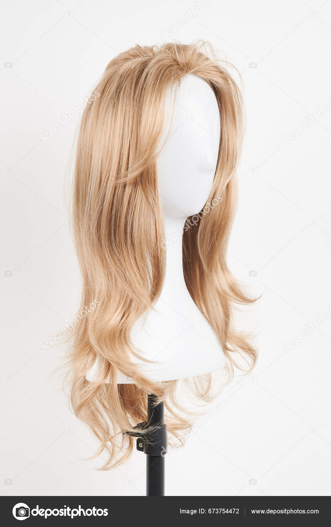 Natural Looking Blonde Wig White Mannequin Head Long Hair Plastic Stock  Photo by ©amixstudio 673754472