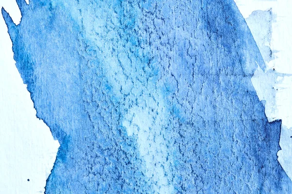 抽象的なブルーの背景 水彩インクアートコラージュ アクリル痛の汚れ ブロット ブラシストローク — ストック写真