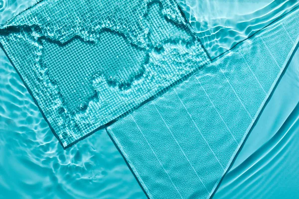 Water Blue Surface Abstract Background Waves Ripples Texture Cosmetic Aqua — Stock Photo, Image