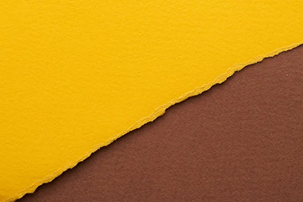 Yırtık Kenarlı Kağıt Parçalarından Sanat Kolajı Yapışkan Notlar Sarı Kahverengi — Stok fotoğraf