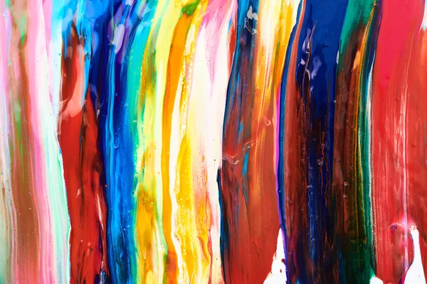 Brosse Multicolore Caresse Fond Abstrait Taches Encre Acrylique Colorées Motif — Photo