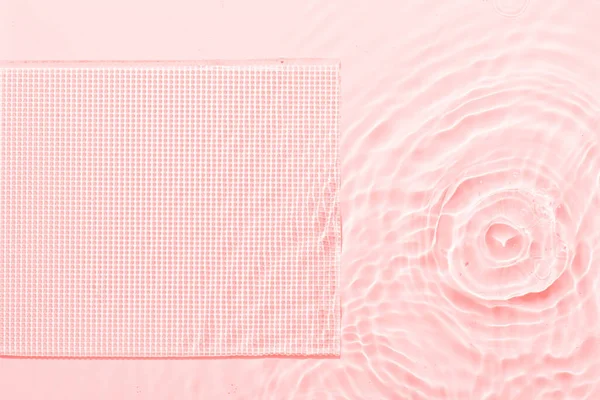 Eau Rose Surface Fond Abstrait Ondes Ondulations Texture Hydratant Cosmétique — Photo