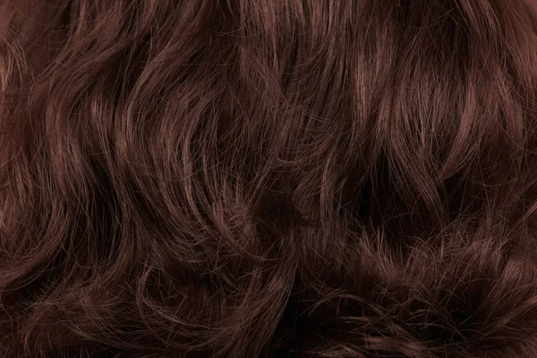 Nahaufnahme Der Natürlichen Glänzendes Haar Bündel Von Dunklen — Stockfoto