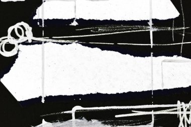 Soyut arka plan, çok renkli sanat kolajı. Basılı davetiye kartı ve kartpostal için yaratıcı desen tasarımı. Resim posteri, renkli duvar kağıdı. Siyah ve beyaz renkler