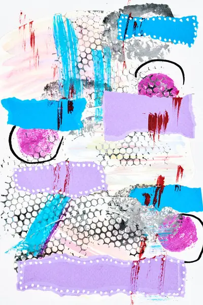 Sfondo Astratto Collage Arte Multicolore Progettazione Creativa Del Modello Carta — Foto Stock