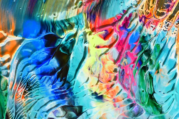 Fondo Abstracto Multicolor Colorido Patrón Manchas Manchas Tinta Acrílica Impresión — Foto de Stock