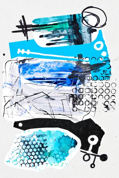 Fond Abstrait Collage Art Multicolore Motif Créatif Pour Carte Invitation — Photo