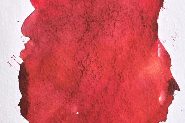 Sfondo Rosso Astratto Collage Acquerello Inchiostro Arte Macchie Macchie Pennellate — Foto Stock