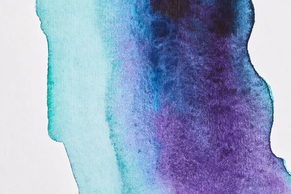 抽象的なブルーの背景 水彩インク多色アートコラージュ ホワイトペーパーにアクリル塗料の汚れ ブロット ブラシストローク — ストック写真