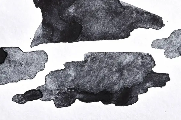 Abstracte Zwart Wit Achtergrond Aquarel Inkt Kunst Collage Vlekken Vlekken — Stockfoto