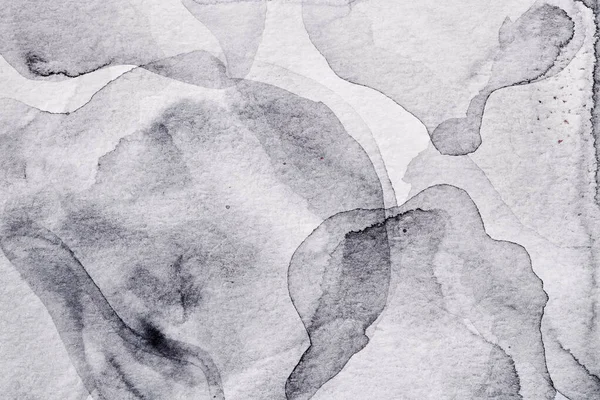 抽象的な背景 水彩インク多色アートコラージュ 白いペーパーの黒い灰色の汚れ 点およびブラシのペンキのブラシ ストローク — ストック写真