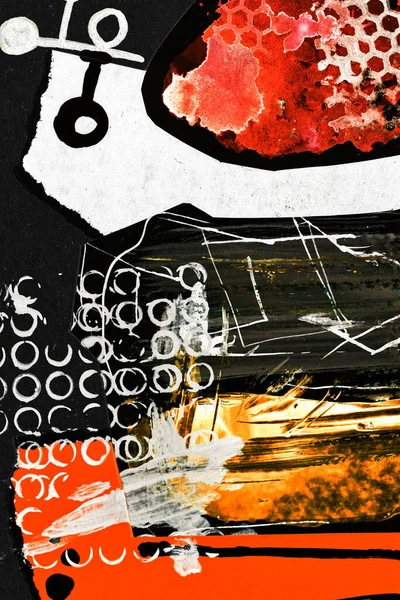 Abstrakt Bakgrund Mångfärgat Konstcollage Kreativ Mönster Design För Utskrift Inbjudningskort — Stockfoto