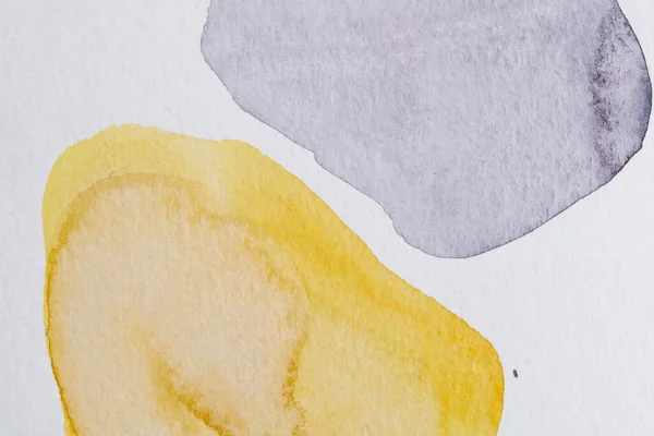 Абстрактный Полупрозрачный Желтый Серый Акварельный Фон Текстуры Креативный Рисунок Печатной — стоковое фото