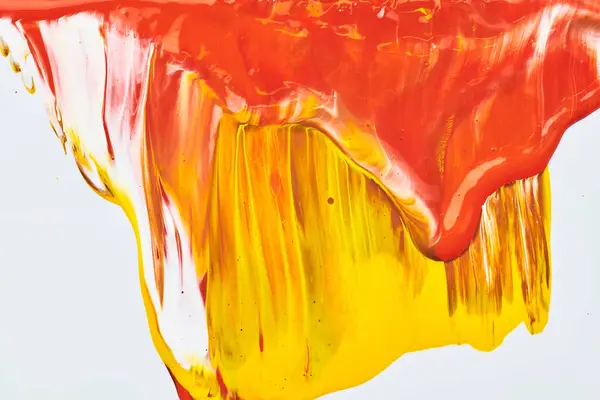 Acrylfarbe Fleckig Chaotischer Pinselstrich Fleck Fließt Auf Weißem Papierhintergrund Kreative — Stockfoto