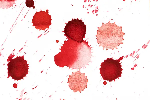 Fundo Vermelho Abstrato Manchas Manchas Sangue Vinho Papel Branco — Fotografia de Stock
