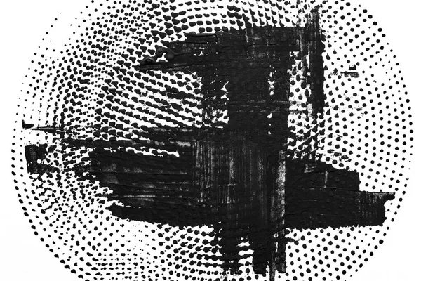 Abstracte Achtergrond Zwarte Stippen Vlekken Van Verf Wit Papier Grafische — Stockfoto
