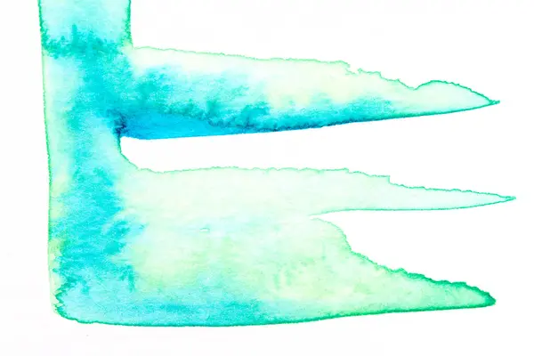 Abstract Blauw Groene Achtergrond Meerkleurige Penseelstreken Verfvlekken Wit Papier Heldere — Stockfoto