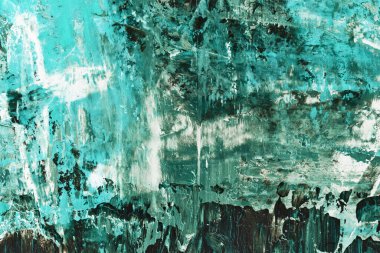 Siyah ve mavi soyut arka plan. Renkli mürekkep lekeleri, lekeler, duvar kağıdı baskısı. Yaratıcı arkaplan, kaotik boya fırça darbeleri, kart üzerine baskı kalıpları