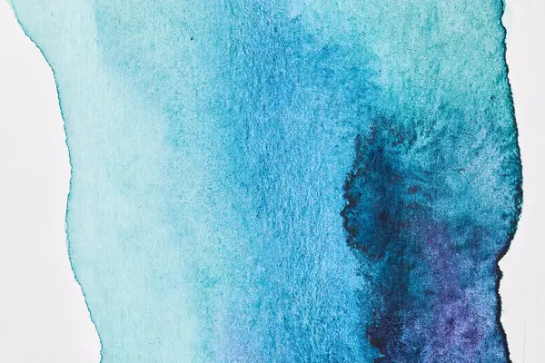 Niebieski Akwarela Abstrakcyjne Tło Plama Atramentu Białym Papierze Wydruk Tapety — Zdjęcie stockowe