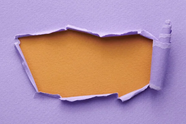 Frame Ripped Paper Torn Edges Window Text Copy Space Lilac — Stock Photo, Image