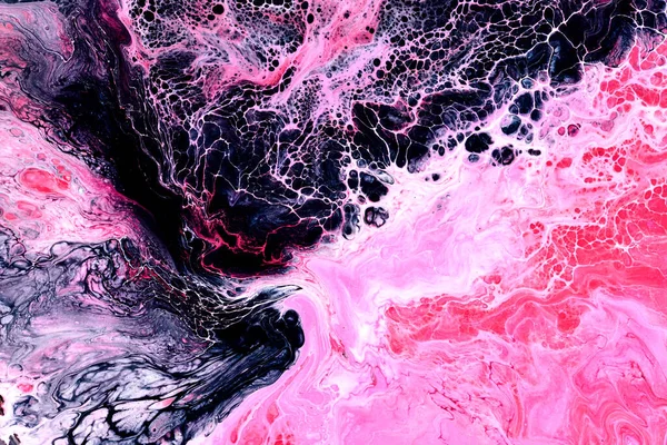 Kreatywne Kolorowe Tło Teksturowane Płynna Sztuka Streszczenie Różowy Ocean Akrylowe — Zdjęcie stockowe