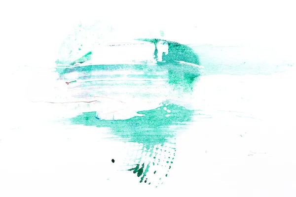 Αφηρημένο Πράσινο Φόντο Πολύχρωμες Πινελιές Και Κηλίδες Χρώματος Λευκό Χαρτί — Φωτογραφία Αρχείου