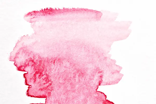 Soyut pembe arka plan. Beyaz kağıt üzerinde kaotik fırça darbeleri ve boya lekeleri, parlak zıt arkaplan