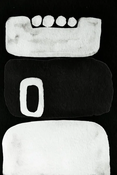 Fundo Abstrato Preto Branco Tinta Acrílica Colorida Borrões Manchas Padrão — Fotografia de Stock