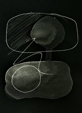 Siyah ve beyaz soyut arka plan. Renkli akrilik mürekkep lekeleri, lekeler, duvar kâğıdı baskısı, sıvı sanat. Yaratıcı arkaplan, kaotik boya fırça darbeleri