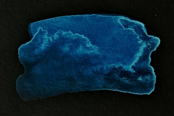 Zwarte Blauwe Abstracte Achtergrond Kleurrijke Inkt Vlekken Vlekken Behang Print — Stockfoto