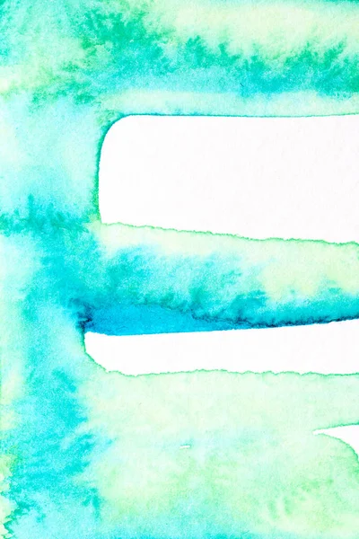 抽象的なブルーグリーンの背景 白いペーパーの多色のブラシ ストロークそしてペイントの点 明るい対照的な背景 — ストック写真