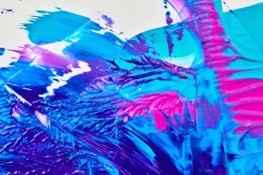 Yaratıcı renkli arka plan, akışkan sanat. Soyut mavi duvar kağıdı, akrilik baskı arkaplan, hareket pigmenti, boya patlayıcı