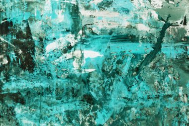 Siyah ve mavi soyut arka plan. Renkli mürekkep lekeleri, lekeler, duvar kağıdı baskısı. Yaratıcı arkaplan, kaotik boya fırça darbeleri, kart üzerine baskı kalıpları