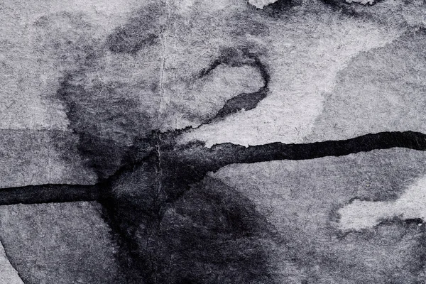 抽象的な背景 水彩インク多色アートコラージュ 白いペーパーの黒い灰色の汚れ 点およびブラシのペンキのブラシ ストローク — ストック写真