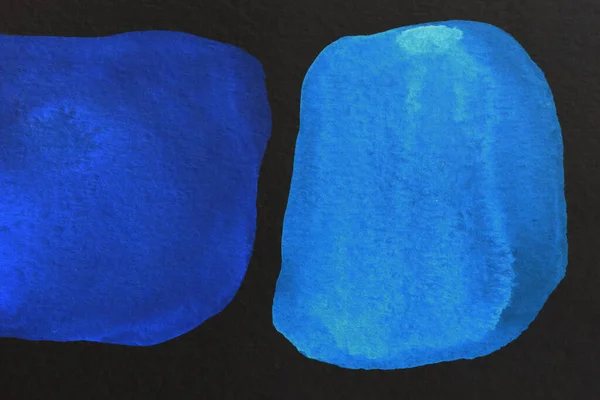 Fond Abstrait Noir Bleu Taches Taches Encre Colorées Impression Papier — Photo