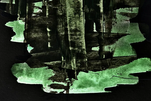 Siyah Yeşil Soyut Arka Plan Renkli Mürekkep Lekeleri Lekeler Duvar — Stok fotoğraf