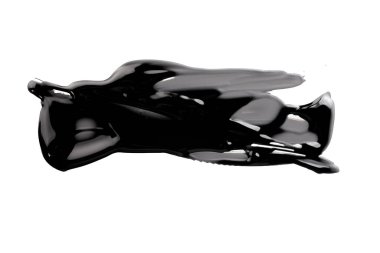 Akrilik boya lekesi, kaotik fırça darbesi, beyaz kağıt üzerinde akan nokta. Yaratıcı siyah arkaplan, sıvı ar