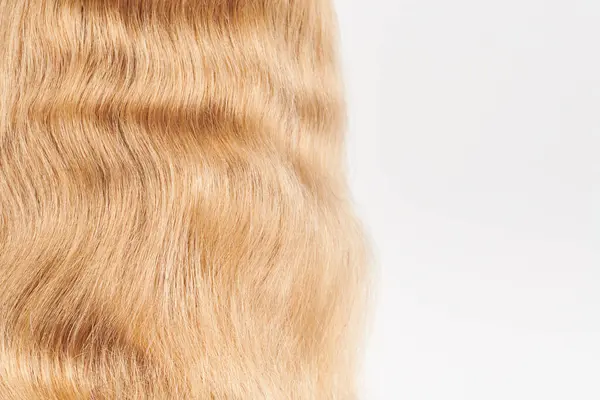 Cheveux Naturels Brillants Belles Boucles Blondes Isolées Sur Fond Blanc — Photo
