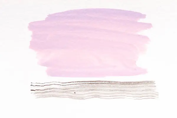 Wielokolorowe Abstrakcyjne Tło Plamy Farb Akwarelowych Linie Kropki Białym Papierze — Zdjęcie stockowe