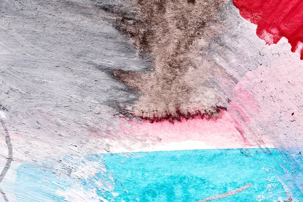 Meerkleurige Abstracte Achtergrond Aquarelverf Vlekken Lijnen Penseelstreken Wit Papier Felle — Stockfoto