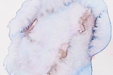 Soyut sıvı sanat arka planı. Pembe mavi suluboya beyaz papağanda yarı saydam lekeler